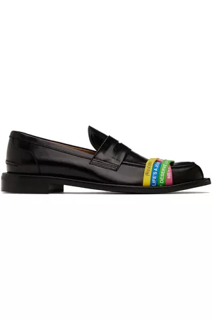 J.W.Anderson Men Loafers - Black Elastic Loafers