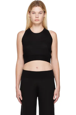 Frenckenberger Black Cropped Sports Top