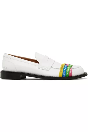 J.W.Anderson Men Loafers - White Elastic Loafers