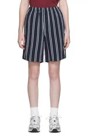 Ami Women Shorts - SSENSE Exclusive Navy Viscose Shorts