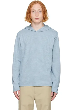 Vince Blue Jacquard Popover Hoodie