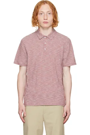 Vince Red Stripe Polo