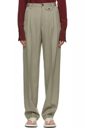 Maiden Name Women Pants - SSENSE Exclusive Taupe Emily Trousers