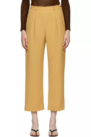 Maiden Name Women Pants - SSENSE Exclusive Yellow Alix Trousers