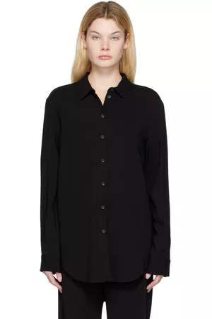 ASCENO Women Pyjamas - Black London Pyjama Shirt