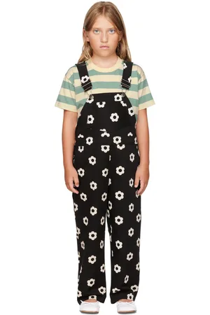 MÊME SSENSE Exclusive Kids Black Daisy Overalls