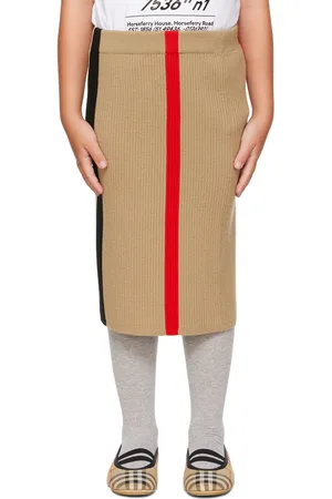 Burberry Kids Wool Stripe Skirt
