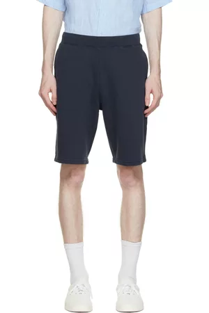 Sunspel Men Shorts - Navy Loopback Shorts
