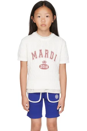 Mardi Mercredi Les Petits Kids White Vintage Print Sweater