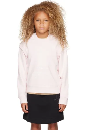 Burberry Kids Pink Logo Sketch Hoodie