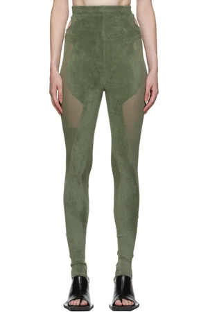 DION LEE Green Chenille Leggings