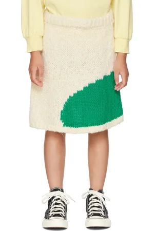 Weekend House Kids Kids Off- & Green Dot Skirt