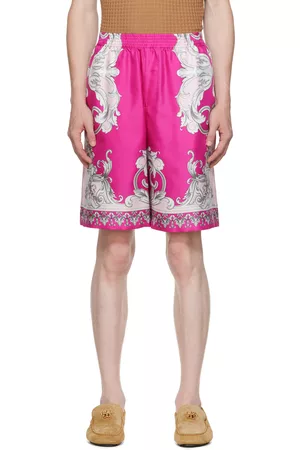 VERSACE Men Shorts - Pink Baroque Shorts