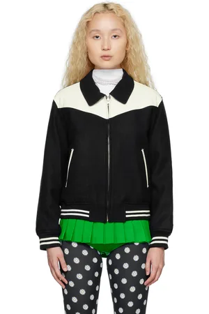 pushBUTTON Navy & Black Reversible Stadium Bomber Jacket