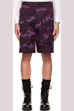 VALENTINO Purple Camouflage Shorts