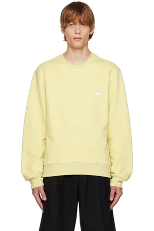 Solid Yellow Embroidered Sweatshirt