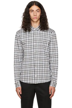 Vince Blue Plaid Shirt