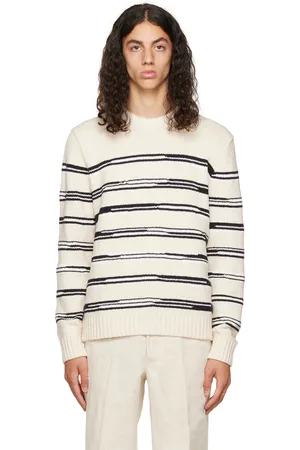 Vince Off-White Striped Sweater
