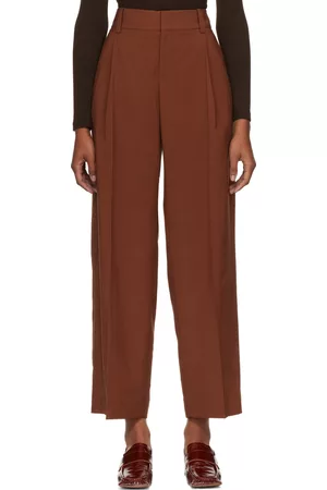 Vince Women Pants - Brown Drapey Trousers