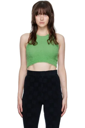 AMBUSH Green Fuzzy Tank Top