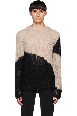 Anna Sui SSENSE Exclusive Beige & Black Nuwave Sweater
