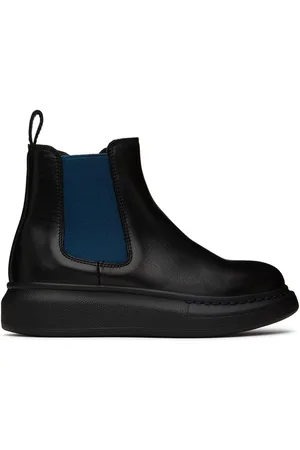 Alexander McQueen Kids & Navy Oversized Chelsea Boots