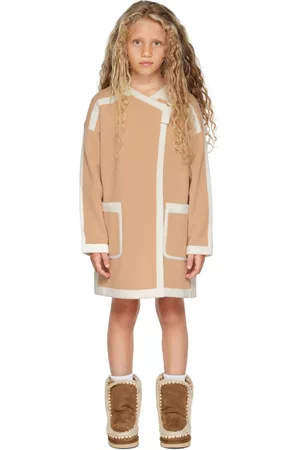 Chloé Coats - Kids Brown Knit Coat