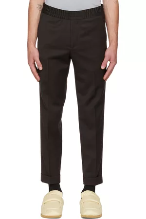 Filippa K Men Pants - Brown Terry Cropped Trousers