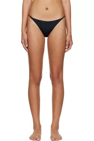 VERSACE Women Bikini Bottoms - Black Greca Bikini Bottoms