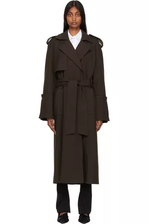 BITE Women Trench Coats - Brown Wool Trench Coat