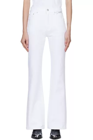 KIMHEKIM Women Bootcut & Flares - White Flared Jeans