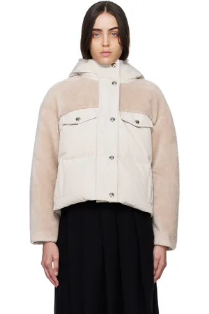 YVES SALOMON Beige Paneled Jacket