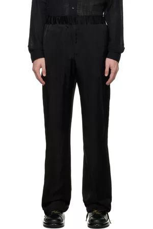 Alexander McQueen Men Pants - Black Zip Trousers