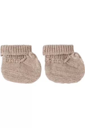 BONPOINT Baby Taupe Cashmere Telse Pre-Walkers
