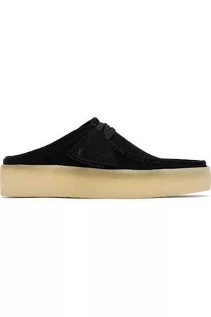 Clarks Men Loafers - Black Wallabee Cup Slip-On Loafers