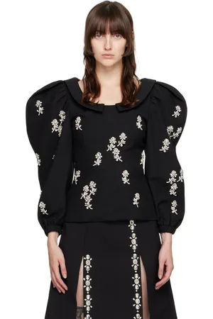 Shushu/Tong Black Ballon Sleeve Blouse