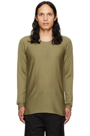 UNDER CONSTRUCTION Green Arched Crewneck Sweater