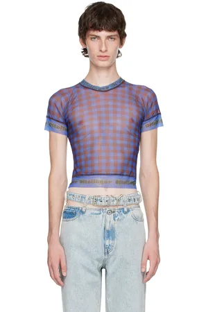 OTTOLINGER Blue Check T-Shirt
