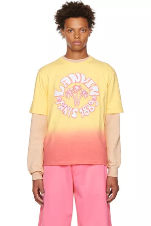 Lanvin Men T-shirts - Yellow Wave T-Shirt