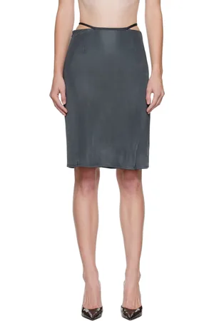 Atlein Gray Belted Miniskirt