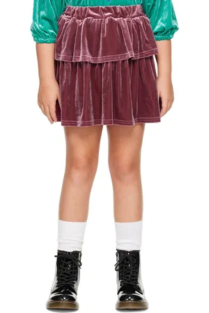 The Campamento Kids Burgundy Layers Skirt