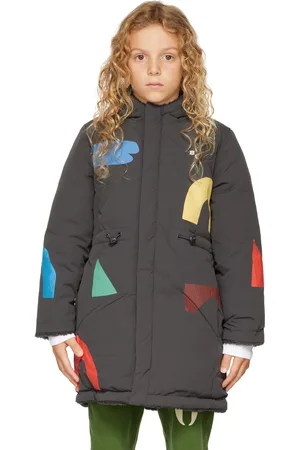 Bobo Choses Coats - Kids Reversible Black Shapes Coat