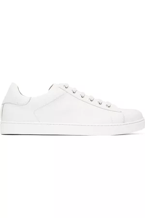 Gianvito Rossi Men Sneakers - White Lace-Up Sneakers