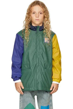 Bobo Choses Rainwear - Kids Green Colorblock Raincoat