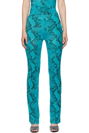 Atlein Blue Snake Print Trousers