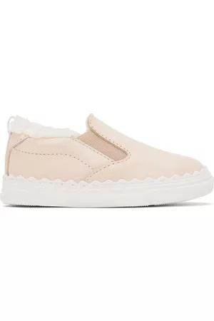 Chloé Sneakers - Baby Pink Faux-Shearling Sneakers