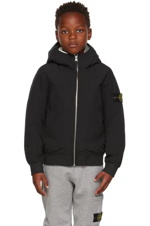 Stone Island Kids Black Soft-Shell-R Jacket