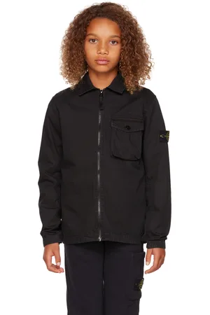 Stone Island Kids Black Cotton Jacket