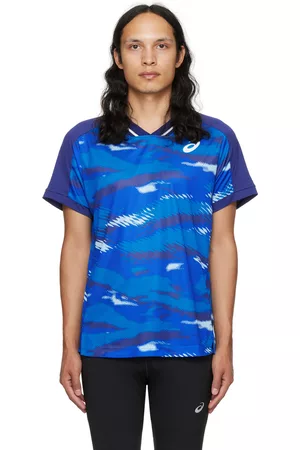 Asics Men T-shirts - Blue Match T-Shirt