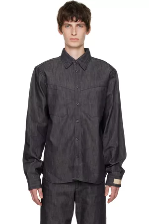 Rito Structure Men Denim - Indigo Angled Pocket Shirt